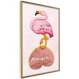 Arkiio Affisch Flamingo in Love [Poster] 30x45 Poster